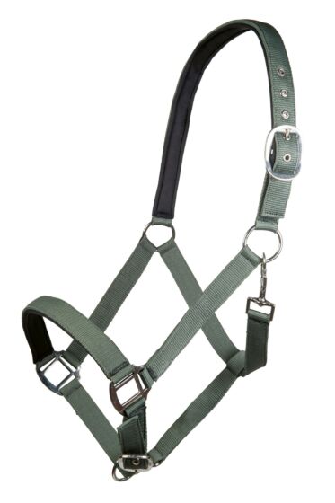 HKM Halster Charming Zacht Onderlegd grijs/groen