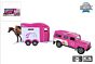 Kids Globe Landrover met Trailer Roze
