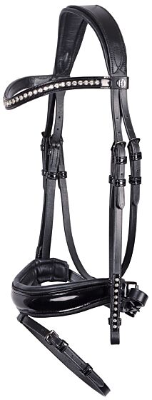 Harry's Horse Hoofdstel Diamond Lacque Zwart
