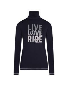 Imperial Riding Turtleneck Live Love Ride Navy