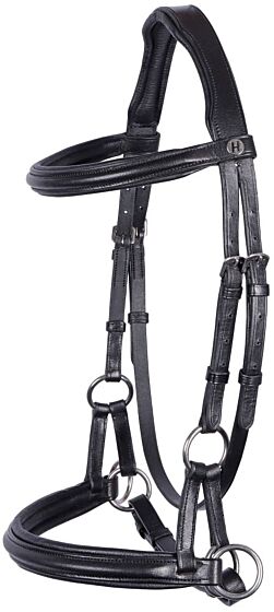 Harry's Horse Bitloos Hoofdstel Sidepull Zwart