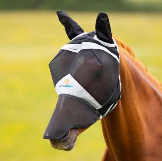 FlyGuard Pro Vliegenmasker Oren+Neus zwart