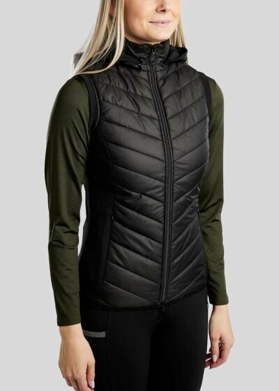 Montar Hybrid Bodywarmer Crystal Logo Zwart
