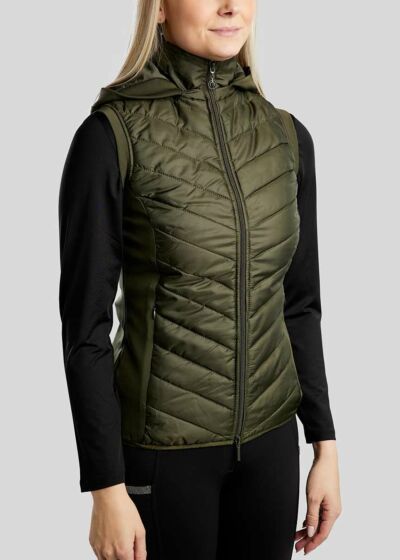 Montar Hybrid Bodywarmer Crystal Logo Olive