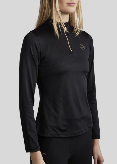 Montar Everline Longsleeve Polo Rosegold Black