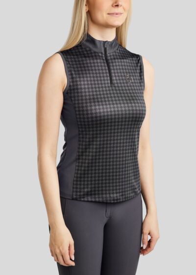 Montar Top Hannah Houndstooth Slate Grey