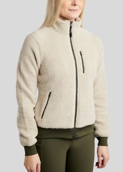 Montar MoEbba Pile Jacket Beige Met Olive Details