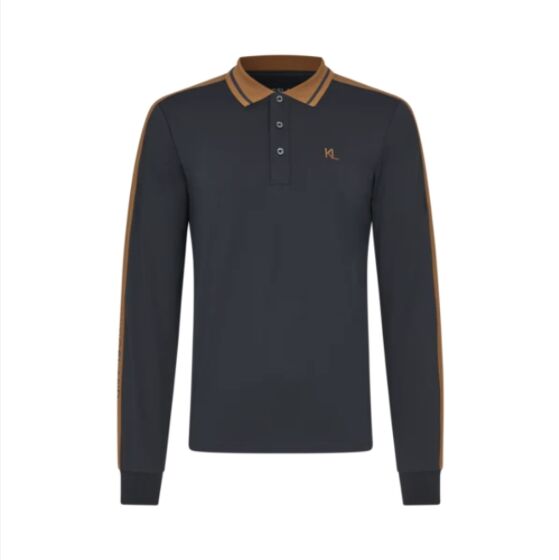 Kingsland Marco Long Sleeve Polo Pique Heren Zwart
