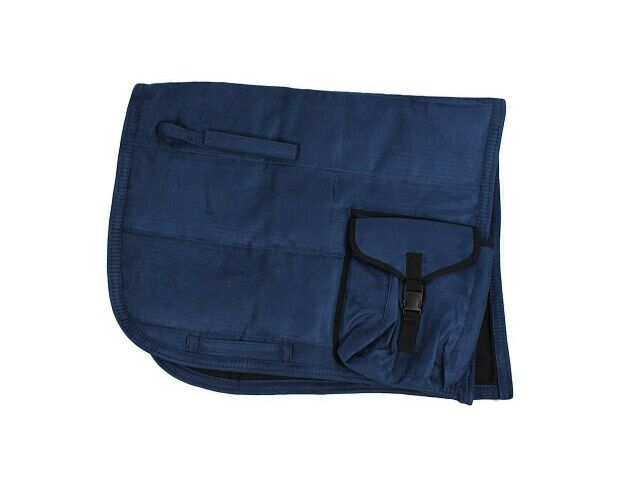QHP Puff Pad met Tasje blauw