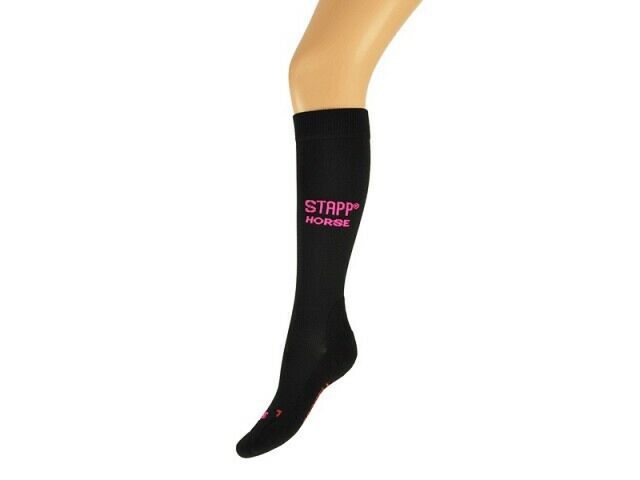 Stapp Horse Sokken Deocell zwart/roze