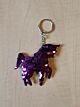 Sleutelhanger Pailletten Paardje Paars