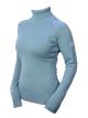 Equestrian Stockholm Knitted Polo Top Steel Blue