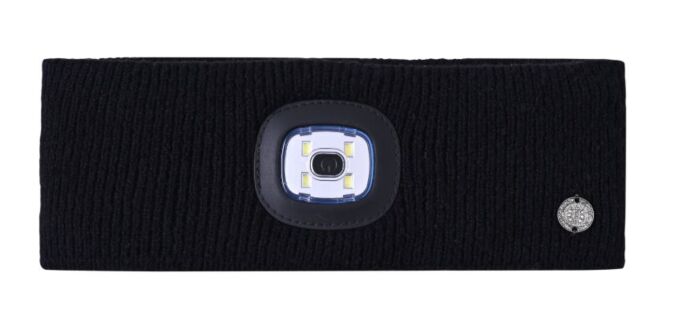 Imperial Riding Hoofdband met Lamp Zwart