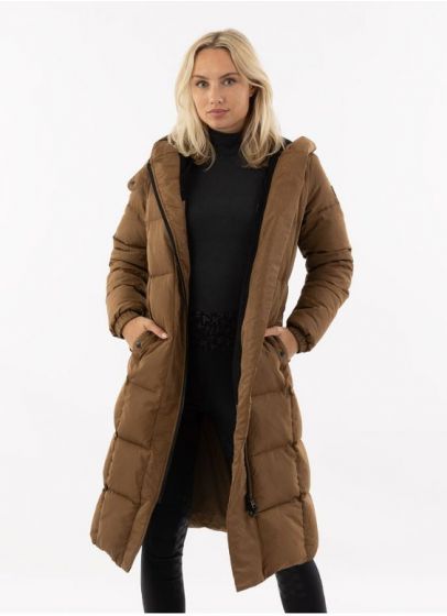 Anky Long Puffer Coat Winterjas Bronze