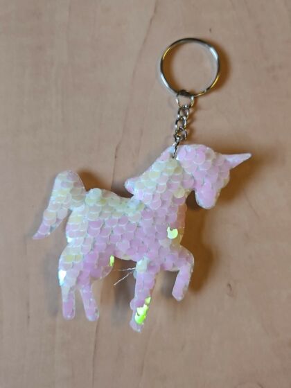 Sleutelhanger Pailletten Paardje Pearl