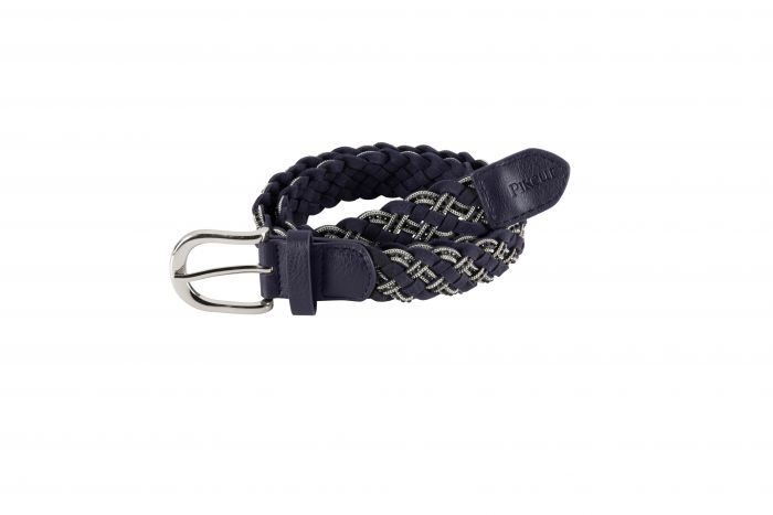 Pikeur Gevlochten Riem met Crystal navy