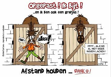 HB Stalplaat Pas op ik Bijt