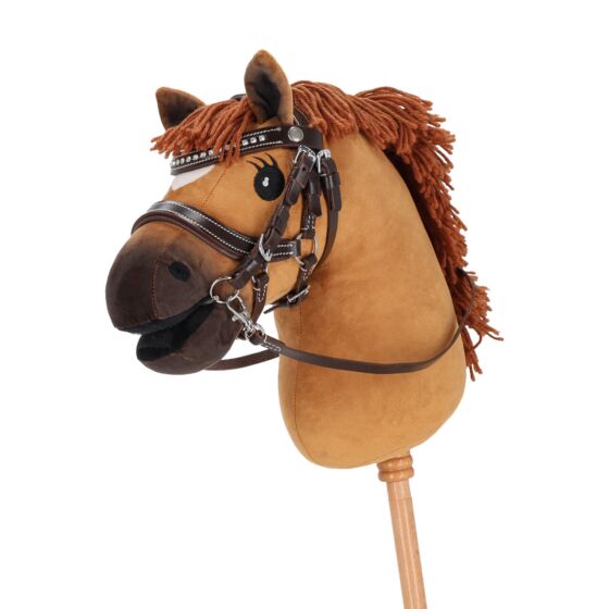 QHP Hobby Horse Hoofdstel Dolly Donker Bruin