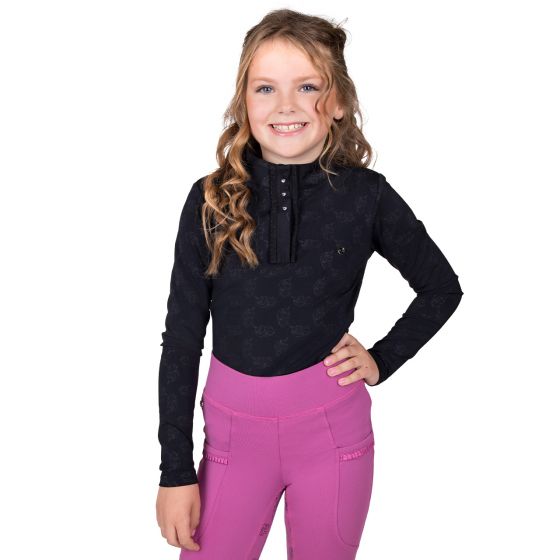 QHP Sportshirt Lissie Junior Zwart