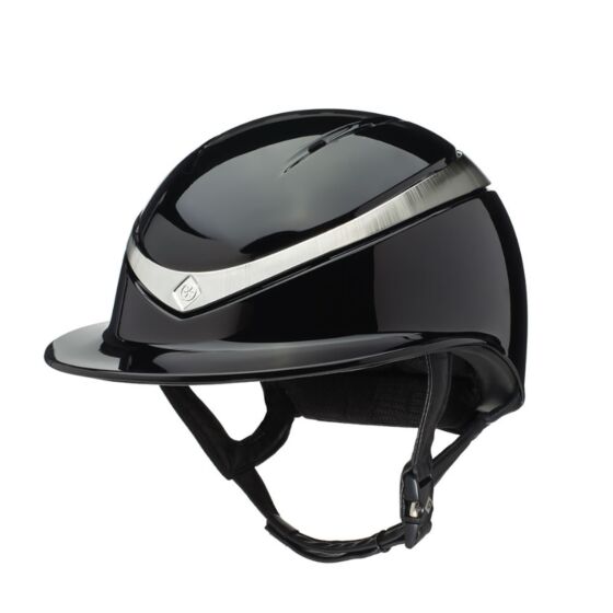 Charles Owen Cap Halo Platinum Glossy Lady black