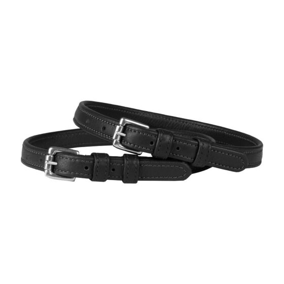 Horka Sporenriempjes Dubbelleer Zwart/Zilver