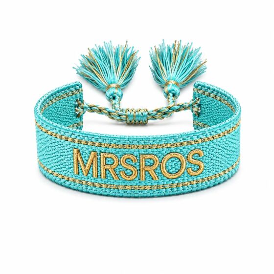 MrsRos Signature Armband Aqua Gold