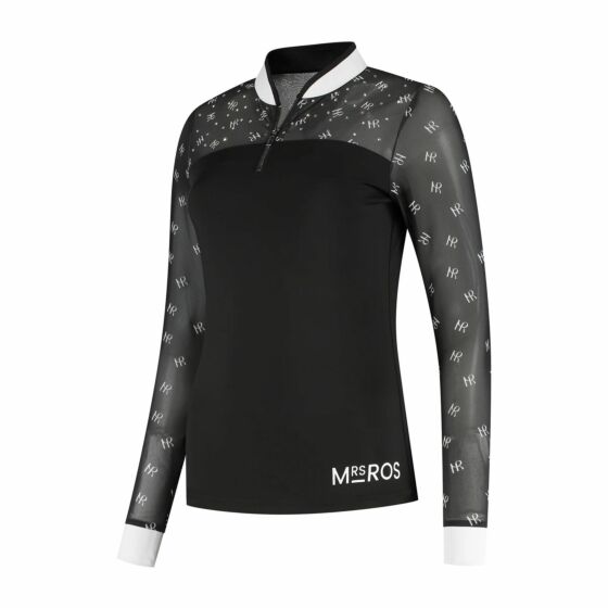 Mrs. Ros Wedstrijdshirt Urban Chic Mesh Zwart