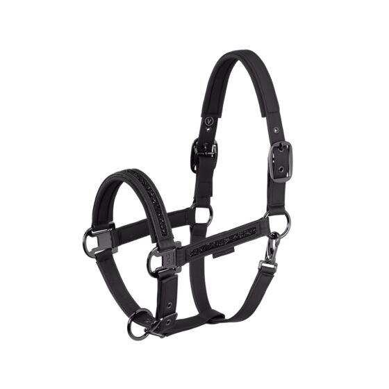 Eskadron Halster Jewel Platinum Faux Leer Zwart