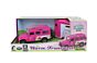 Kids Globe Landrover met Trailer Roze