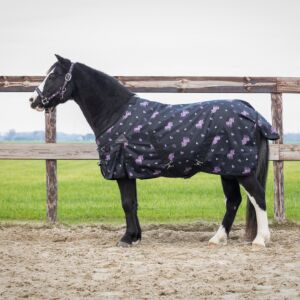 QHP Winterdeken Turnout Lize 100gr Zwart/Violet
