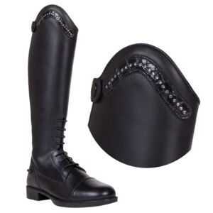 QHP Verwisselbare Top Jaimy Croco Shine Zwart