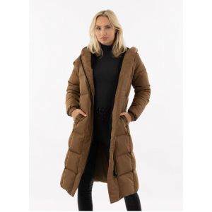 Anky Long Puffer Coat Winterjas Bronze