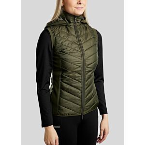 Montar Hybrid Bodywarmer Crystal Logo Olive