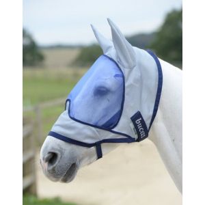 Bucas Fly Mask Deluxe met Oren blauw