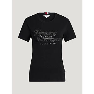Tommy Hilfiger Shirt Malibu Strass Zwart