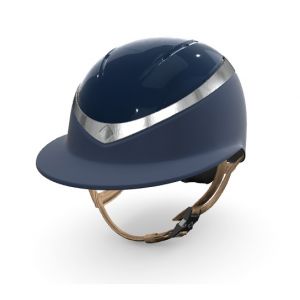 Charles Owen Halo CXLuxe Helm MIPS- Navy Gloss Tan