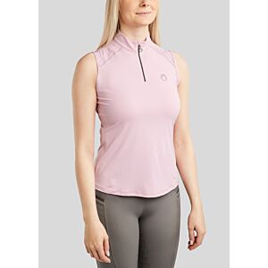 Montar Sleeveless Top Pearl Pintucks Candy Pink