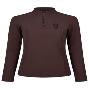 Pikeur Shirt Function Zip Rip Print FW26 Chocolate