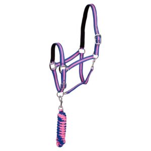 Premiere Halsterset Stitch Blauw/Roze