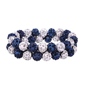 QHP Knotband Gloss wit/navy