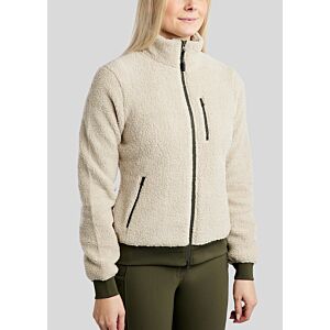 Montar MoEbba Pile Jacket Beige Met Olive Details