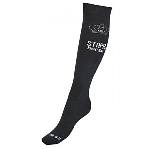 Stapp Horse Sokken met Strass Kroon Zwart