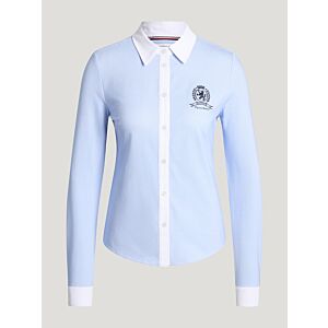 Tommy Hilfiger Blouse Perkings Stretch Blauw