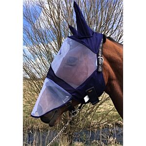 HB Vliegenkap Met Neusbeschermer Wit/Blauw
