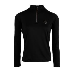 Montar Longsleeve Polo Everly Crystal zwart