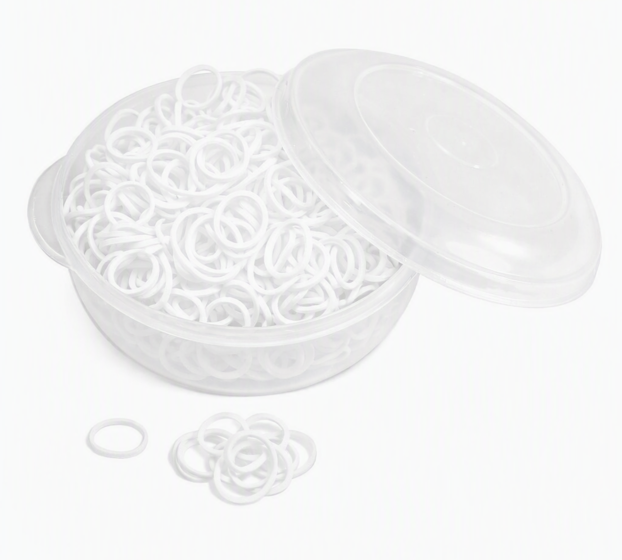 HippoTonic Manenelastiekjes Box Wit
