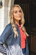 Anky Printed Bomber Jacket Mood Indigo