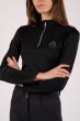 Montar Longsleeve Polo Everly Crystal zwart