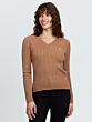 LeMieux Gebreide Kabeltrui Cora V-Hals Caramel