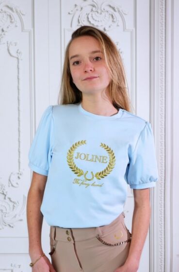 Joline Shirt Feline Aqua Light Blue